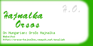 hajnalka orsos business card