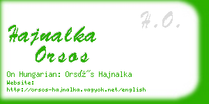 hajnalka orsos business card